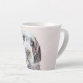 Drahthaar Pointing Griffon Painting - Dog Art Milchtasse (Rechte Ecke)