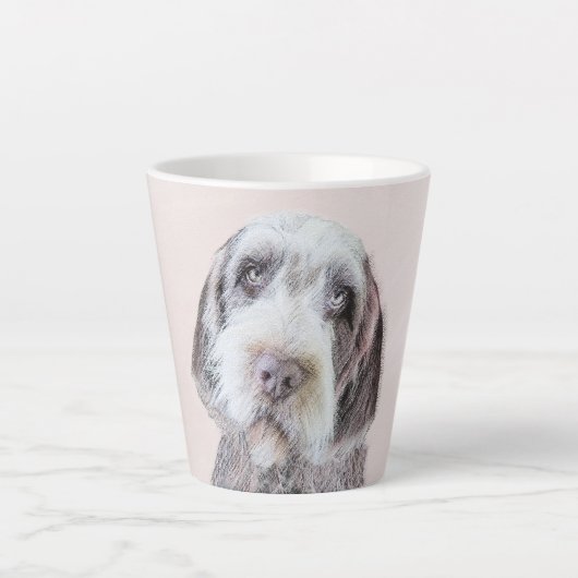 Drahthaar Pointing Griffon Painting - Dog Art Milchtasse (Vorderseite)