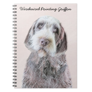 Drahthaar Pointing Griffon Painting - Dog Art Notizblock