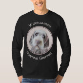 Drahthaar Pointing Griffon Painting - Dog Art T-Shirt (Vorderseite)