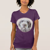 Drahthaar Pointing Griffon Painting - Dog Art T-Shirt (Vorderseite)