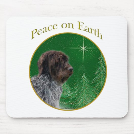 Drahthaar Pointing Griffon Peace Mousepad (Vorne)
