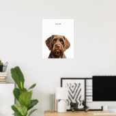 Drahthaar-Pointing Griffon Personalisiert Print Poster (Heimbüro)