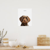 Drahthaar-Pointing Griffon Personalisiert Print Poster (Küche)