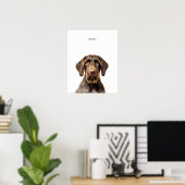 Drahthaar-Pointing Griffon Personalisiert Print Poster (Heimbüro)