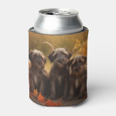 Drahthaar Pointing Griffon Puppy Herbst Dosenkühler (Kanne Vorderseite)