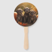 Drahthaar Pointing Griffon Puppy Herbst Fächer (Rückseite)