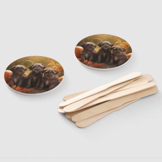 Drahthaar Pointing Griffon Puppy Herbst Fächer (Non-assembled)