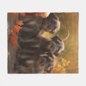 Drahthaar Pointing Griffon Puppy Herbst Fleecedecke (Vorderseite (Horizontal))