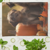 Drahthaar Pointing Griffon Puppy Herbst Geschirrtuch (Gefaltet)