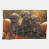 Drahthaar Pointing Griffon Puppy Herbst Geschirrtuch (Horizontal)