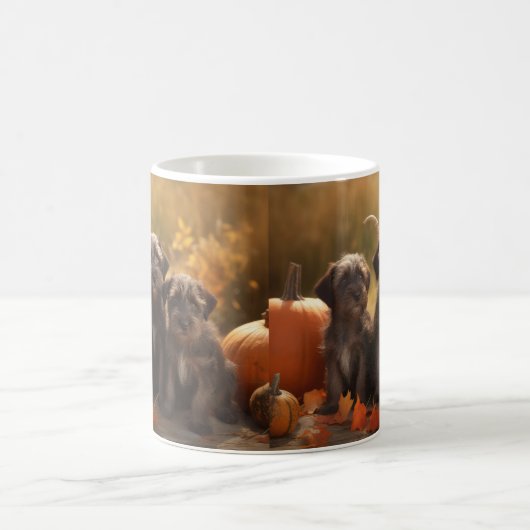 Drahthaar Pointing Griffon Puppy Herbst Kaffeetasse (Mittel)