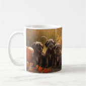 Drahthaar Pointing Griffon Puppy Herbst Kaffeetasse (Links)