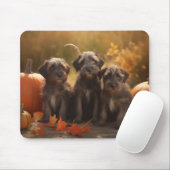 Drahthaar Pointing Griffon Puppy Herbst Mousepad (Mit Mouse)