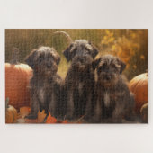 Drahthaar Pointing Griffon Puppy Herbst Puzzle (Horizontal)