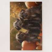 Drahthaar Pointing Griffon Puppy Herbst Puzzle (Vertikal)