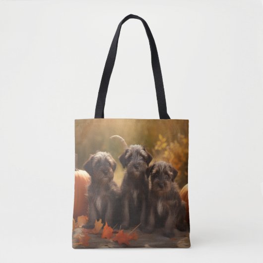 Drahthaar Pointing Griffon Puppy Herbst Tasche (Vorderseite)