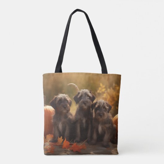 Drahthaar Pointing Griffon Puppy Herbst Tasche (Rückseite)