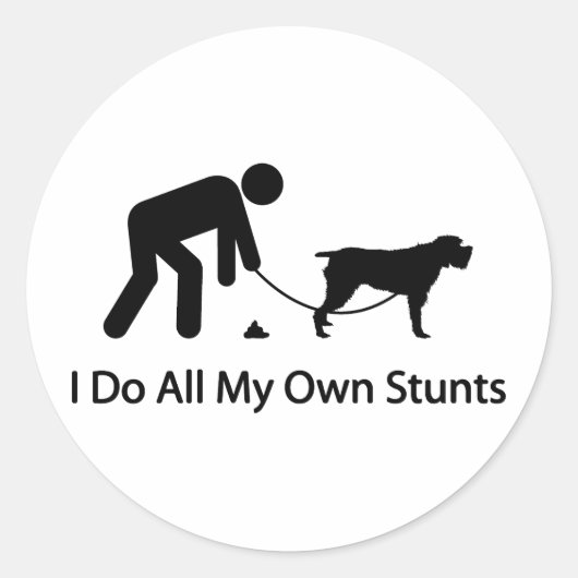 Drahthaar Pointing Griffon Runder Aufkleber (Vorderseite)