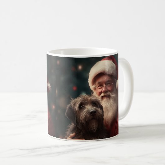 Drahthaar Pointing Griffon Santa Claus Weihnachten Kaffeetasse (VorderseiteRechts)