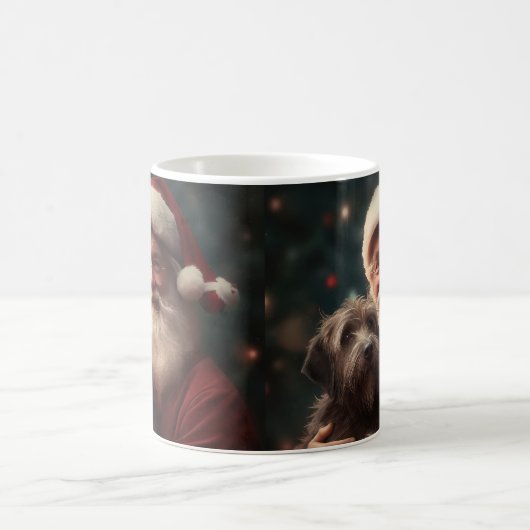 Drahthaar Pointing Griffon Santa Claus Weihnachten Kaffeetasse (Mittel)