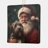 Drahthaar Pointing Griffon Santa Claus Weihnachten Keramikornament (Links)