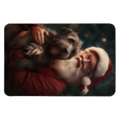 Drahthaar Pointing Griffon Santa Claus Weihnachten Magnet (Horizontal)