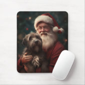 Drahthaar Pointing Griffon Santa Claus Weihnachten Mousepad (Mit Mouse)