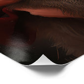 Drahthaar Pointing Griffon Santa Claus Weihnachten Poster (Ecke)