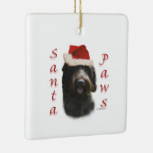 Drahthaar Pointing Griffon Santa Paws Keramikornament (Rechts)