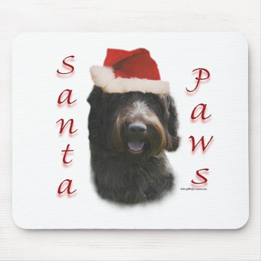 Drahthaar Pointing Griffon Santa Paws Mousepad (Vorne)