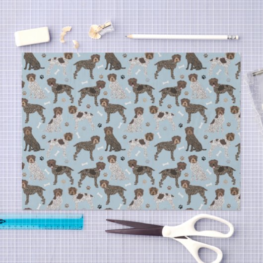 Drahthaar Pointing Griffon Seidenpapier (Handwerk)