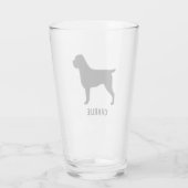 Drahthaar Pointing Griffon Silhouette Custom Glas (Rückseite)