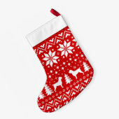 Drahthaar Pointing Griffon Silhouetten Muster Kleiner Weihnachtsstrumpf (Rückseite (Hängend))