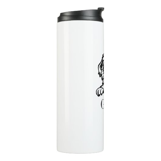 Drahthaar Pointing Griffon Thermosbecher (Nach links gedreht)