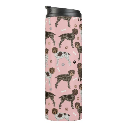 Drahthaar Pointing Griffon Thermosbecher (Nach rechts gedreht)