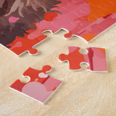 Drahthaar Pointing Griffon Valentinstag Puzzle (Seite)