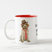 Drahthaar Pointing Griffon Vater Zweifarbige Tasse (Links)