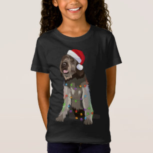 Drahthaar Pointing Griffon Weihnachtsbeleuchtung X T-Shirt