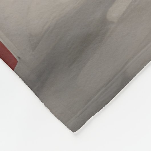 Drahthaar Pointing Hund im Schnee Weihnachten Fleecedecke (Ecke)