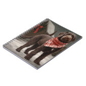 Drahthaar Pointing Hund im Schnee Weihnachten Notizblock (Linke Seite)