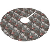 Drahthaar Pointing Hund im Schnee Weihnachten Polyester Weihnachtsbaumdecke (Schrägansicht)