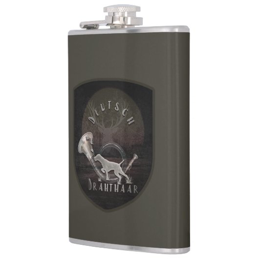 Drahthaar T - Shirt Trucker Hat Schlüsselanhänger Flachmann (Links)