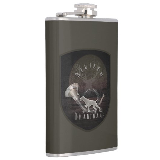 Drahthaar T - Shirt Trucker Hat Schlüsselanhänger Flachmann (Rechts)