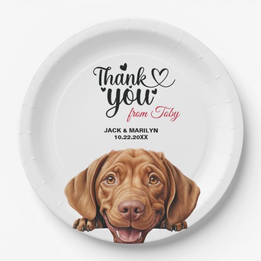 Drahthaar Vizla Pappteller (Vorderseite)