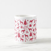 Drahthaar Vizsla Christmas Design Kaffeetasse (Mittel)