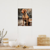 Drahthaar Vizsla Dog Art Print Poster (Küche)