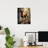 Drahthaar Vizsla Dog Art Print Poster (Heimbüro)