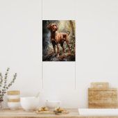 Drahthaar Vizsla Dog Art Print Poster (Küche)
