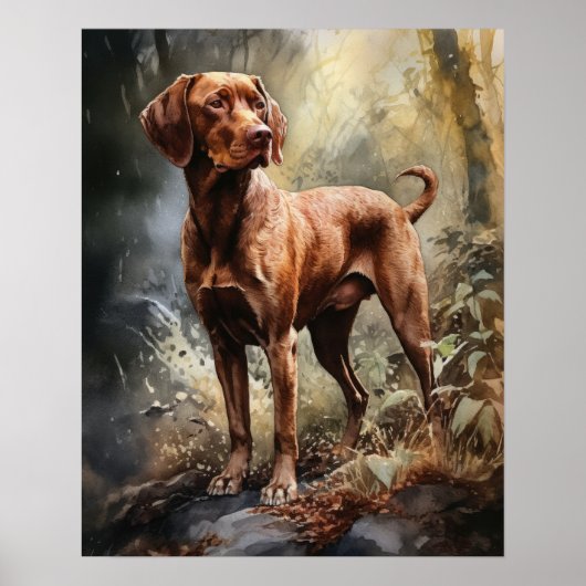 Drahthaar Vizsla Dog Art Print Poster (Vorne)